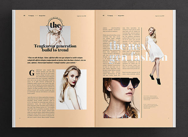 时尚杂志版面设计