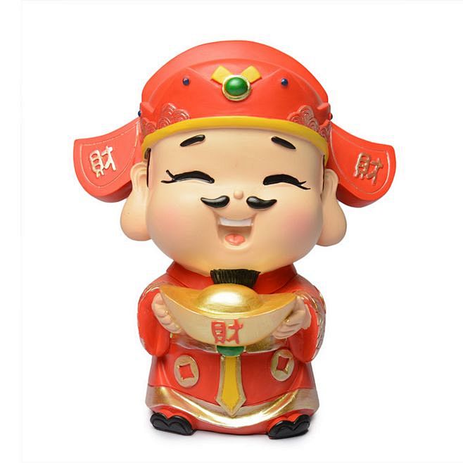 好萌的小财神钱罐简直一秒钟就能把人萌化喜财神福财元宝钱罐风水开业