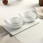 黑山皇室双耳碗厨房餐具西餐具面碗纯白色碗陶瓷汤碗水果沙拉碗