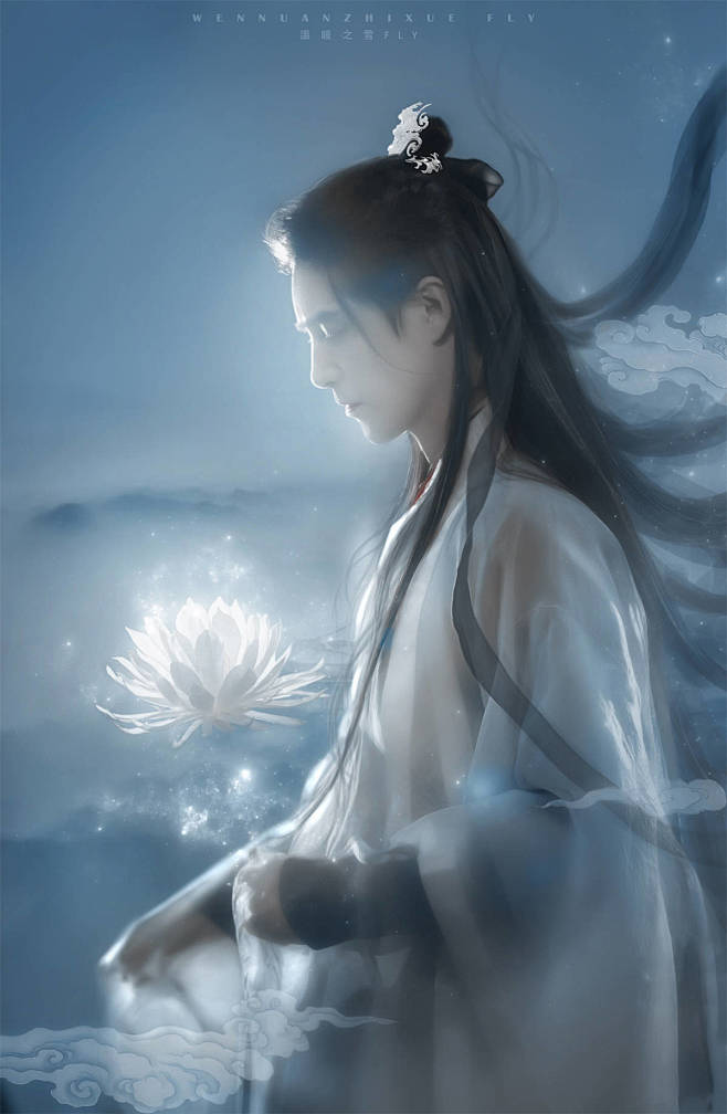 阿云嘎古风美男白衣若仙