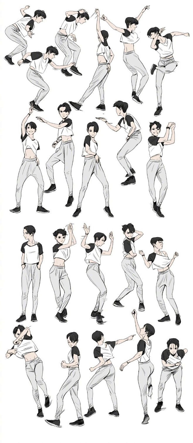 灵感的诞生上百种人物姿势动态练习赶紧练起来