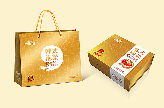 都市韩风泡菜礼盒包装设计