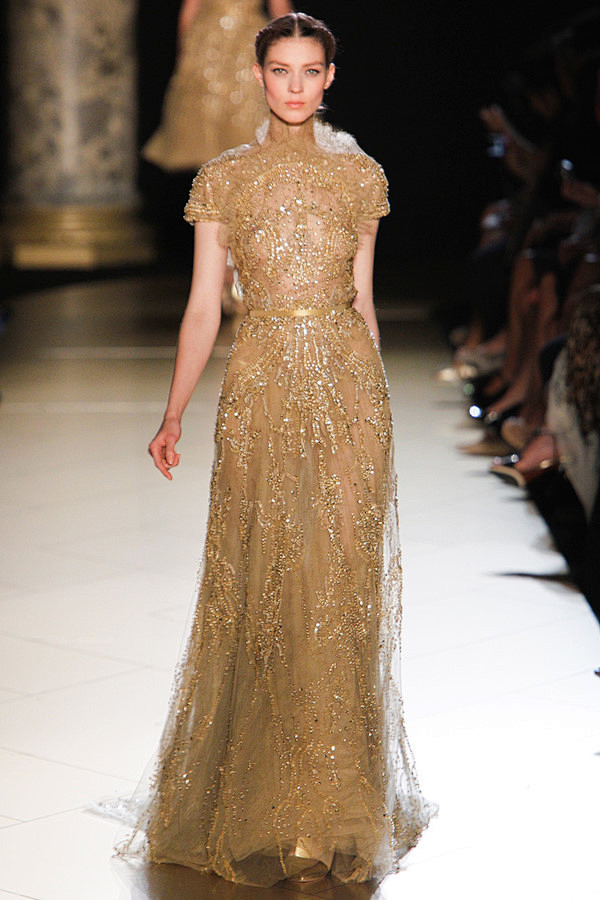 2012巴黎時裝週壓軸之作eliesaab2012秋冬高級定製流行發佈