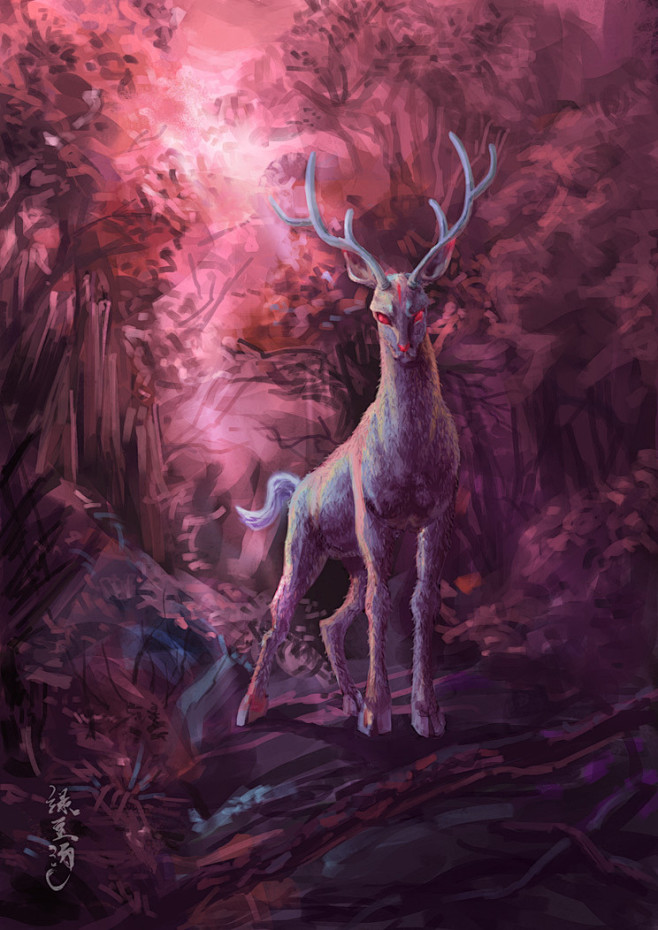 冰之三叶草的插画201139鹿4