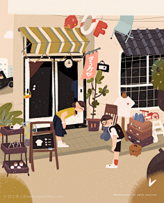 吕蛋塔采集到场景插画