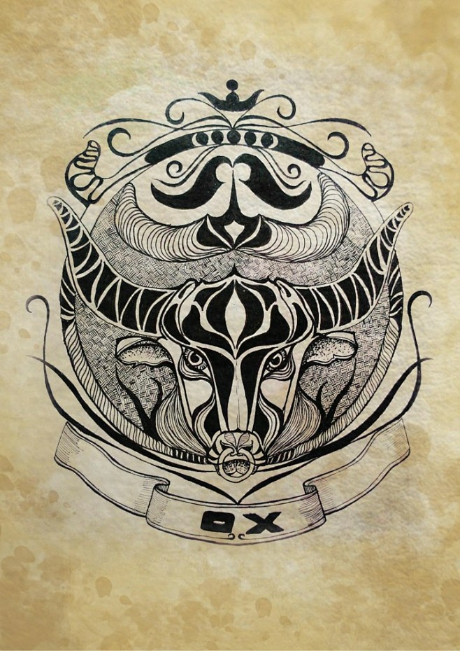 矢量图十二生肖牛