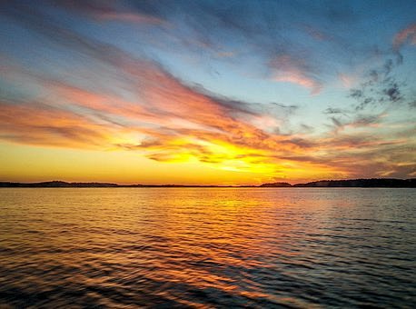 日落海顏色水abendstimmung夕陽大海