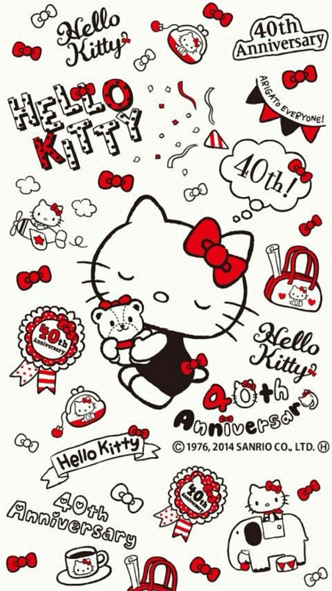 Hello Kitty Kitty控 可爱 Sanrio Wallpaper 手机壁纸 背景 锁屏 壁纸 卡通