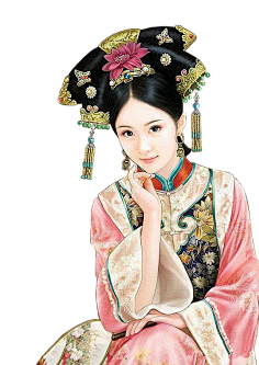 云深封面采集到清装美女