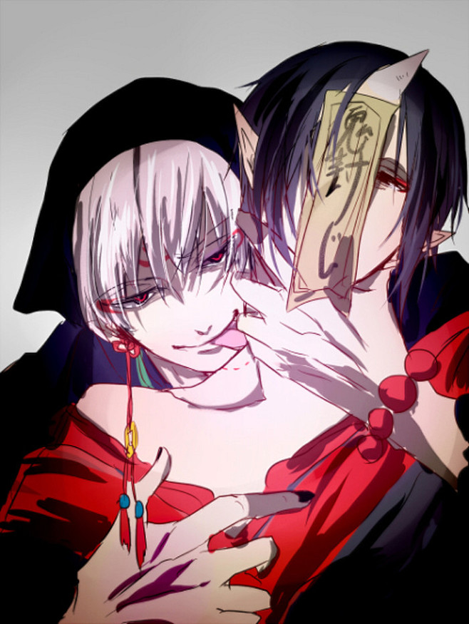 鬼灯的冷彻耽美bl二次元少年日漫改编动漫同人图插画插图桌面壁纸鬼白