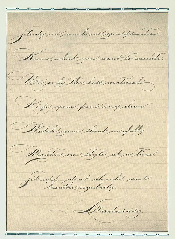 ornamentalpenmanship以及spencerian花体和斯宾塞具有极高的艺术欣赏