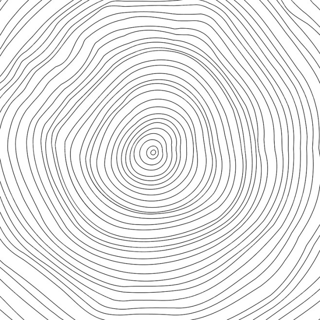 木桩年轮树轮黑白环形线条木纹纹理背景手绘插画线稿矢量设计素材淘宝