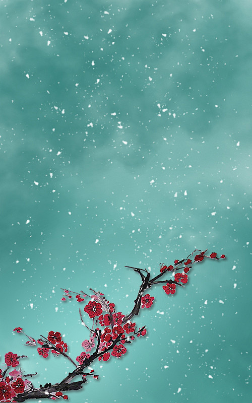 溶图古风海报底图纪白执