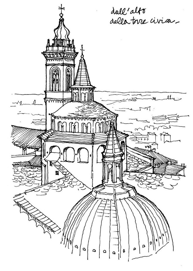 國外大師建築手繪素描速寫繪畫222