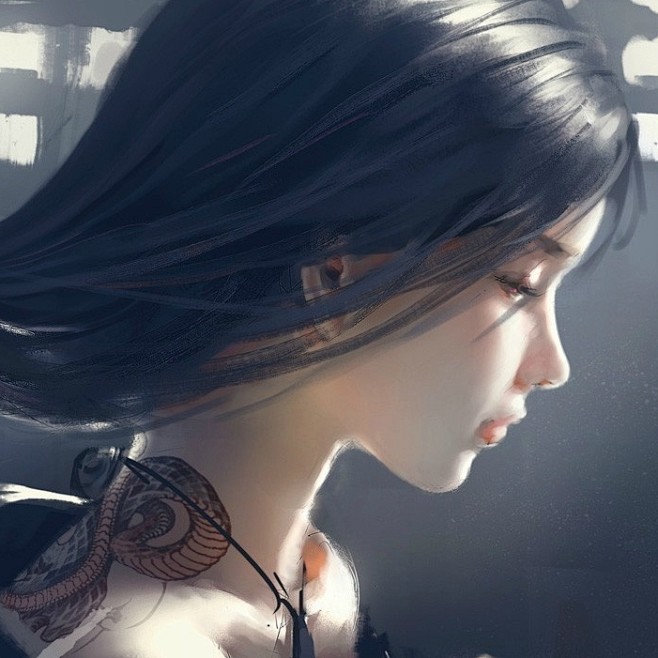 wlop鬼刀小绿自截头像image15