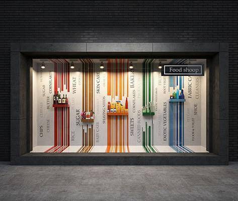 橱窗酒射灯现代超市