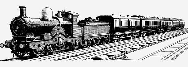 com 卡通的交通工具 手绘的火车 黑白的火车 古老的火车 欧洲的火车