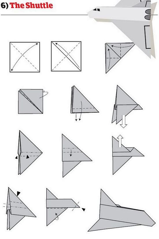 转弯纸飞机的折法图片