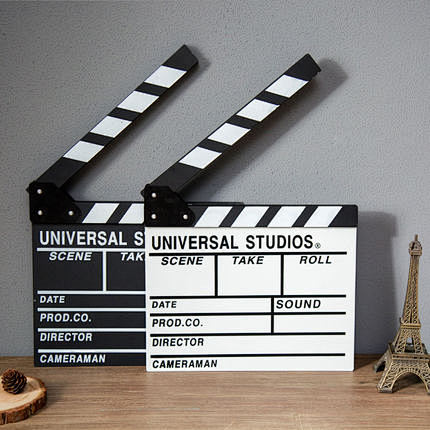 拍电影打板拍照拍摄道具导演板场记板网咖奶茶店服装店装饰品摆件