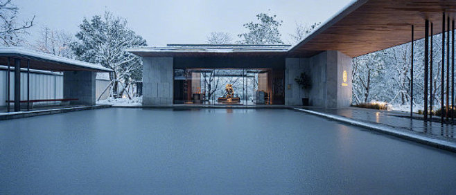 杭州一家酒店的冬景和夏景。GOA