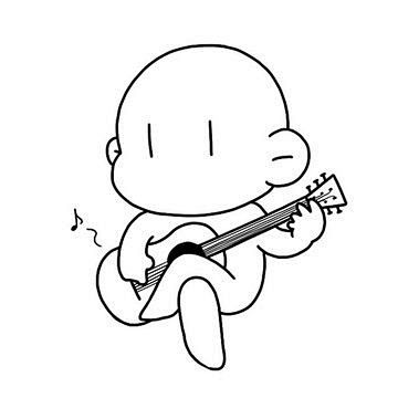 弹吉他的小人model