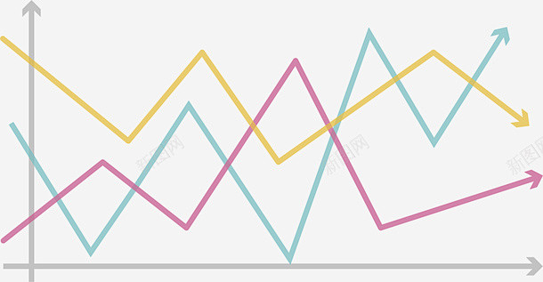 彩色折线图矢量图免费下载页面网页平面电商创意素材