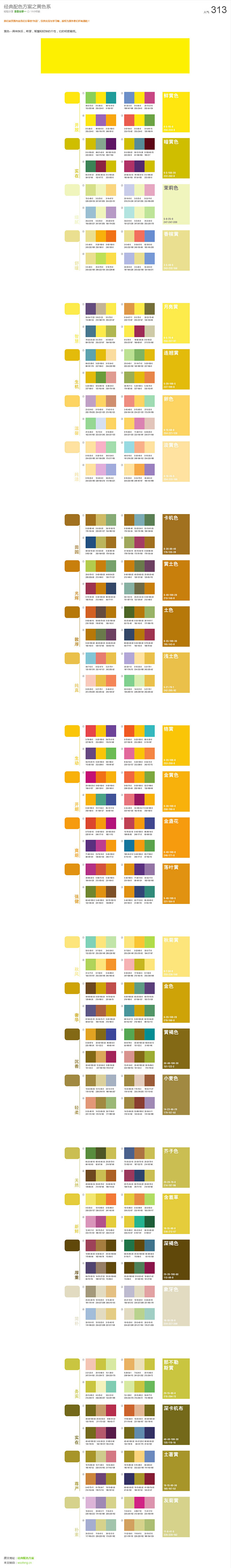 经典配色方案之黄色系