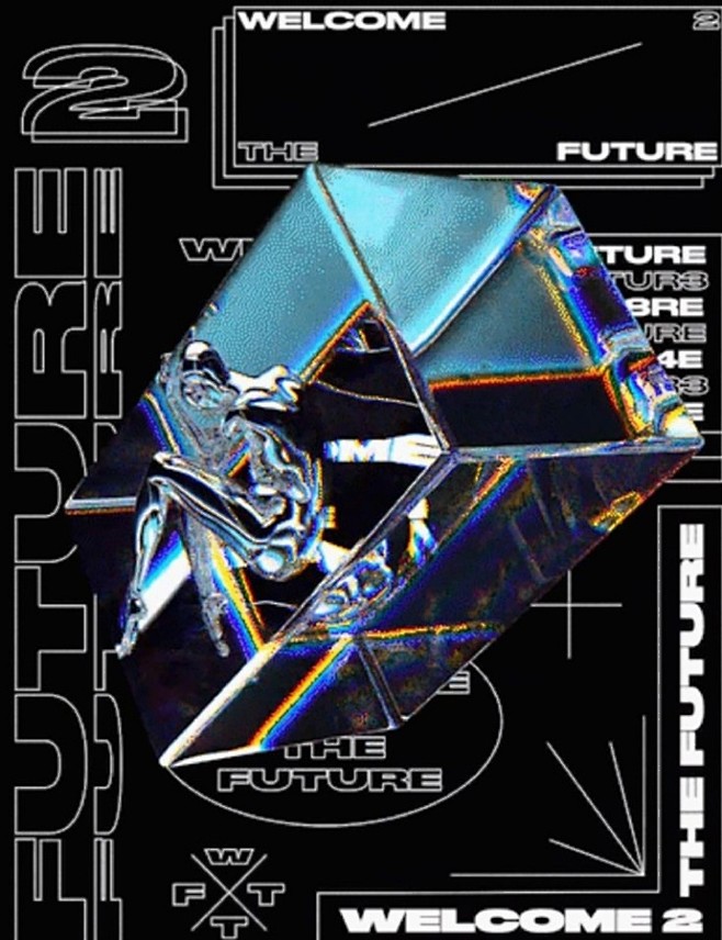 酸性风海报设计风格独特的酸性设计大火以独特怪诞的图形大胆鲜明的