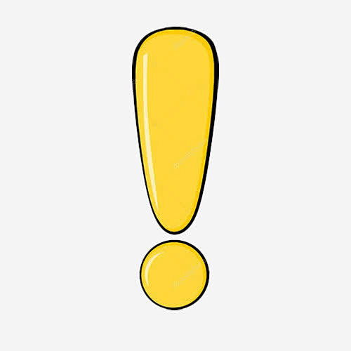 可爱的卡通黄色叹号