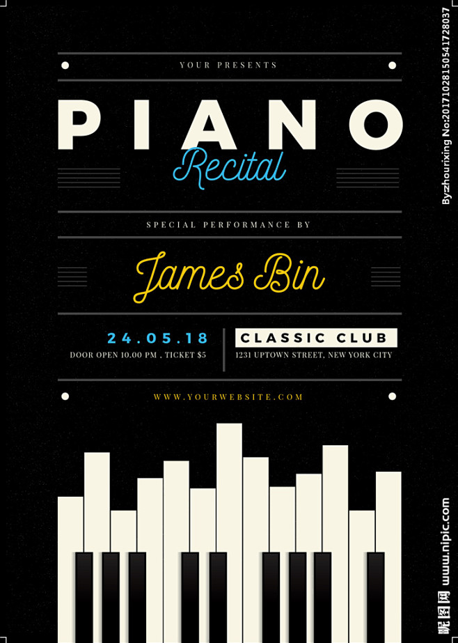 钢琴音乐海报