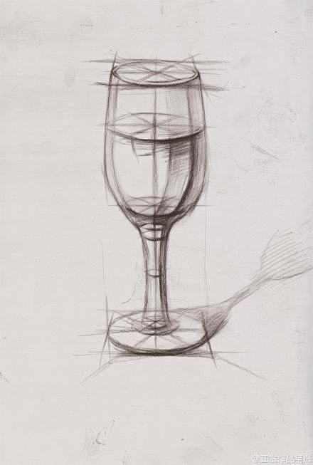 杯子素描结构图图片