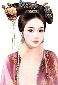 云深封面采集到清装美女
