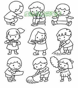 儿童简笔画 小孩