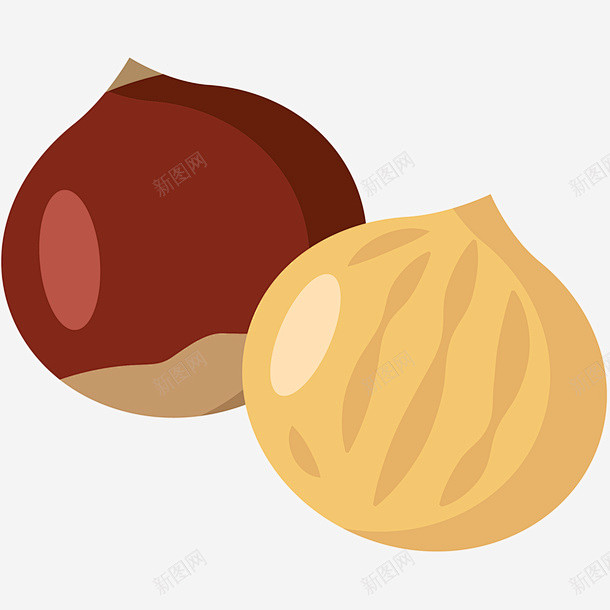 新鲜板栗插画矢量图高清素材页面设计图片免费下载页面网页平面电商
