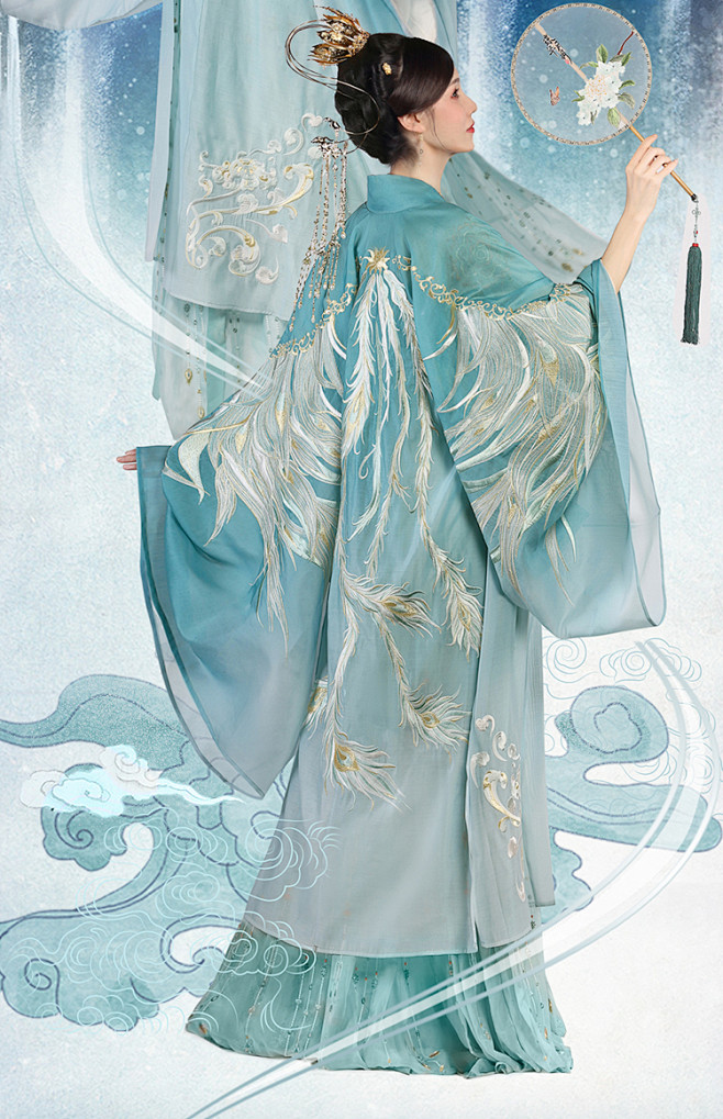 琼华月明阁原创汉服青鸾男女款唐制齐胸裙宋制齐腰裙淘宝网