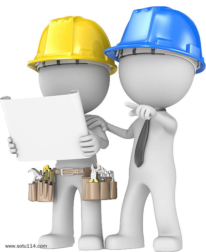 安全施工工人3d小人