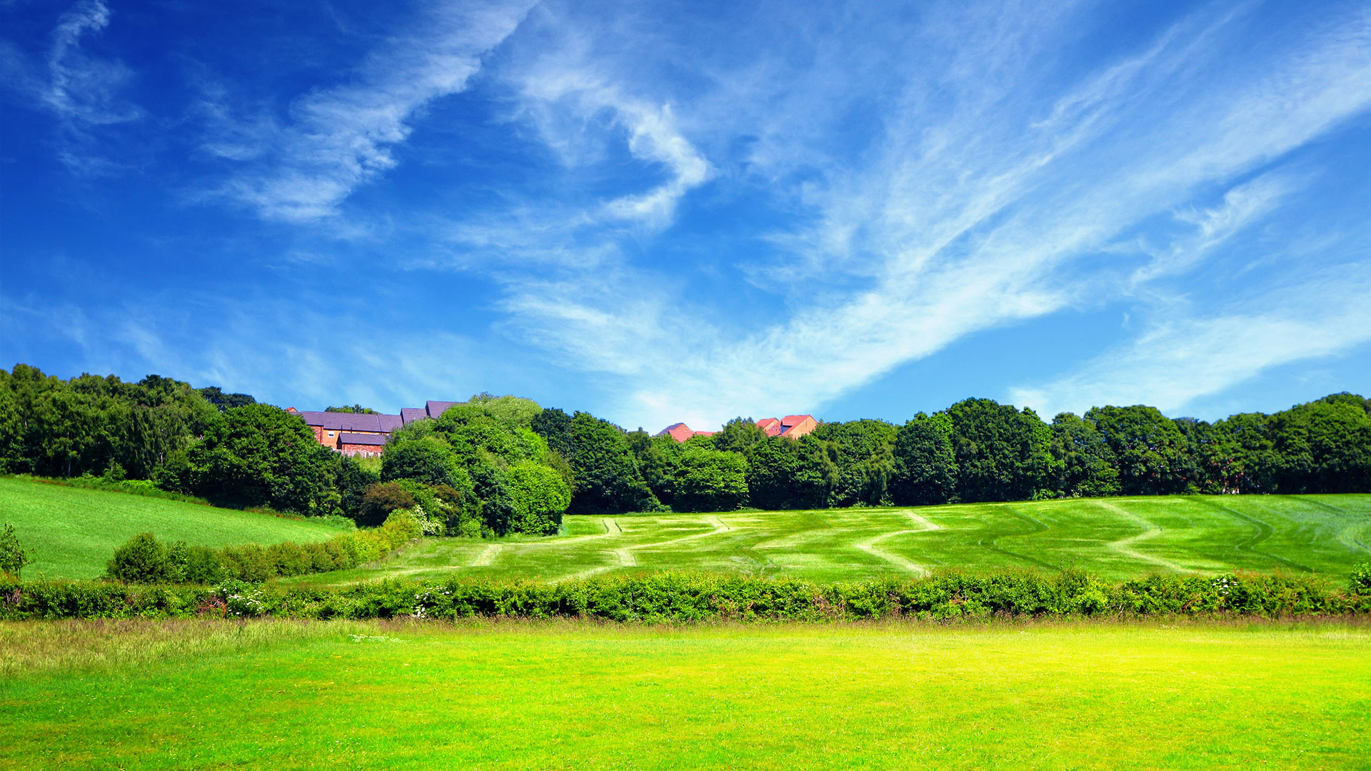 田间高清风景壁纸 高清风景清爽桌面壁纸
