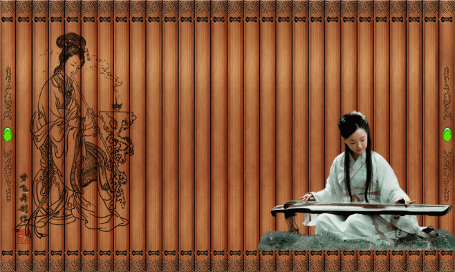 竹简古韵一组绝美的竹简古诗仕女动态图片