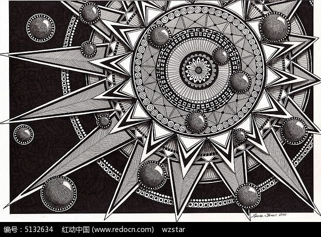 矢量图案抽象插画几何插画图案插画几何纹样平面构成基础手绘几何几何