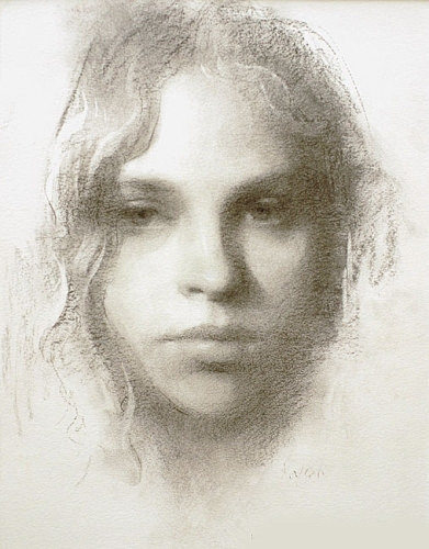 碳粉画susanlyon素描作品