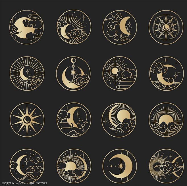黑色的小月亮符号图片