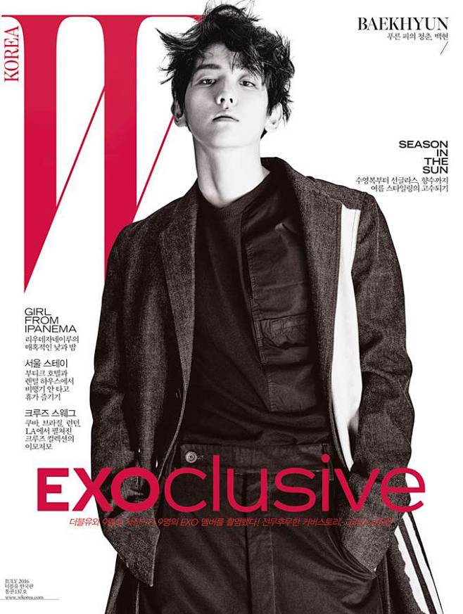exo登韩国杂志封面