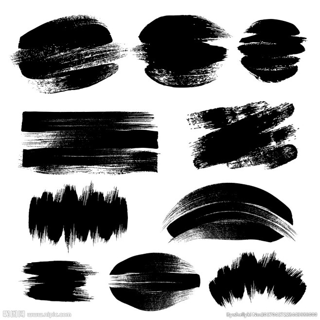 笔刷笔触矢量图片