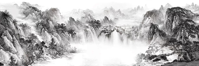 山水水墨画|纯艺术|国画|QT设计师 - 原创作品 -