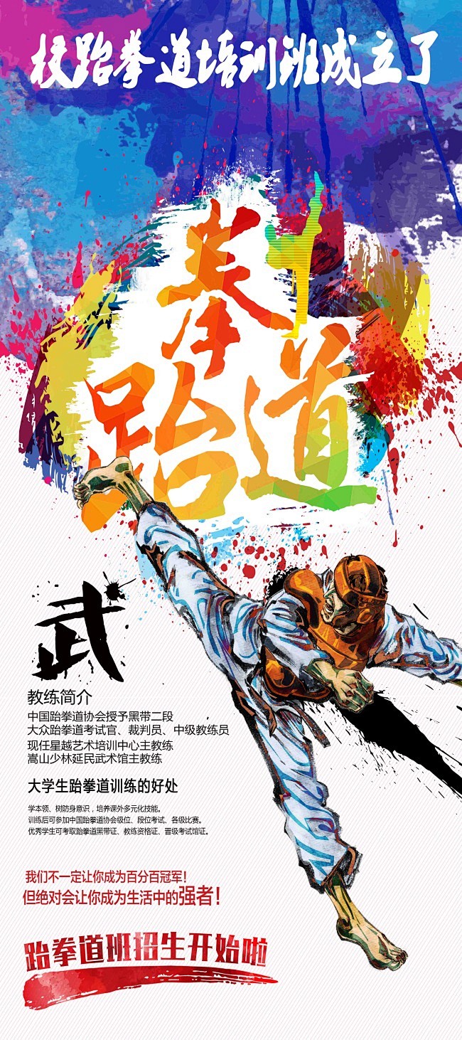 跆拳道海报