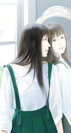 直到烟火都散尽采集到现代美女手绘