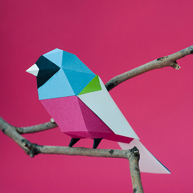 纸雕塑几何设计