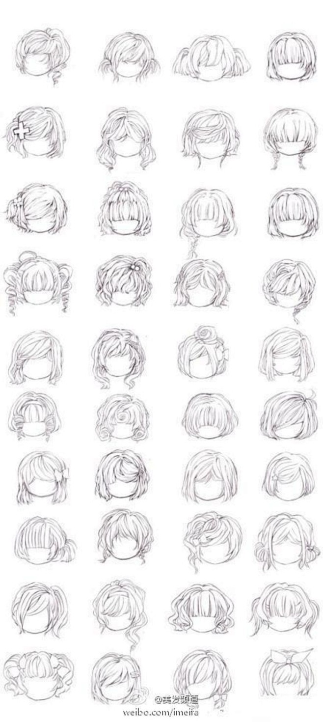 技巧头发漫画教程动漫萝莉发型的画法