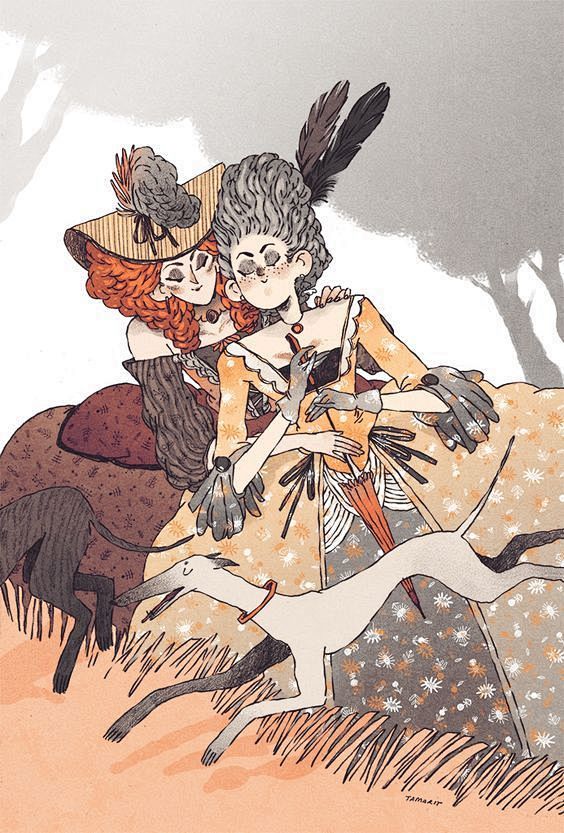 西班牙插画师núriatamarit一组风格插画
