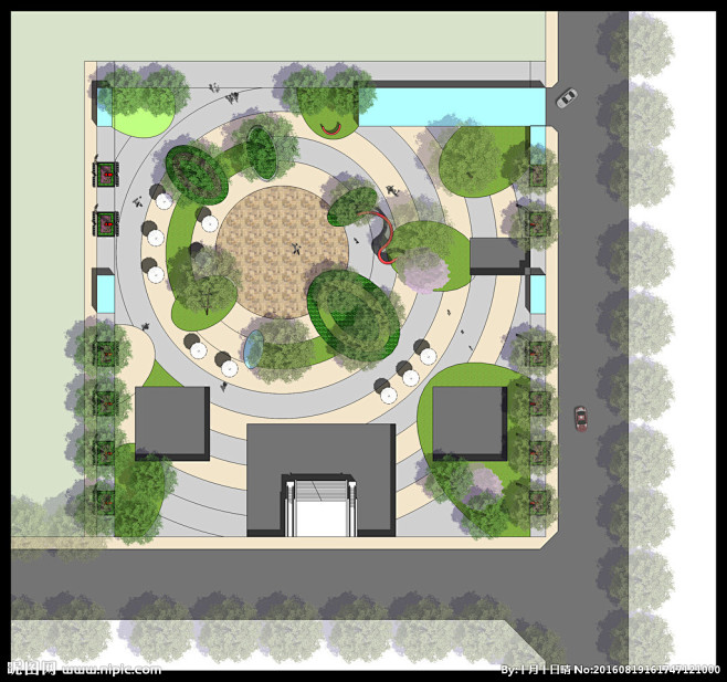 中心广场平面图